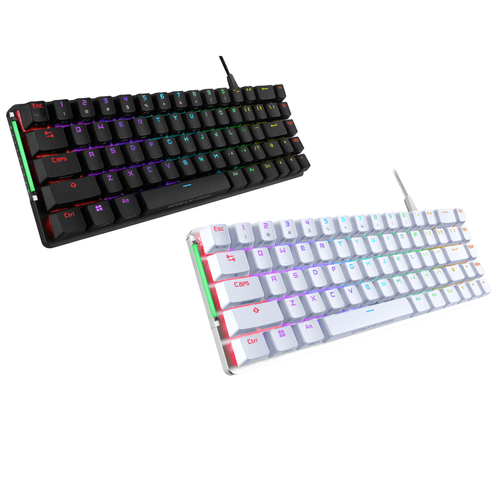 ASUS ROG Falchion Ace 65% RGB Compact Gaming Mechanical Keyboard, Lubed ROG NX Brown Switches & Switch Stabilizers, PBT Keycaps -Cover Case-Black