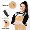 thumbnail image 2 of Rabbits Florals Carrots Leaves Apron Set with Oven Mitts Pot Holders Set of 5 Kitchen Stuff Accessories, 2 of 6