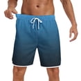 thumbnail image 7 of PNTUTB Fashionable Shorts for Men Casual Shorts Gradient Elastic Waistband Drawstring Lining Quick-Dry Fabric Loose Comfortable Beach Shorts with Pockets, 7 of 7
