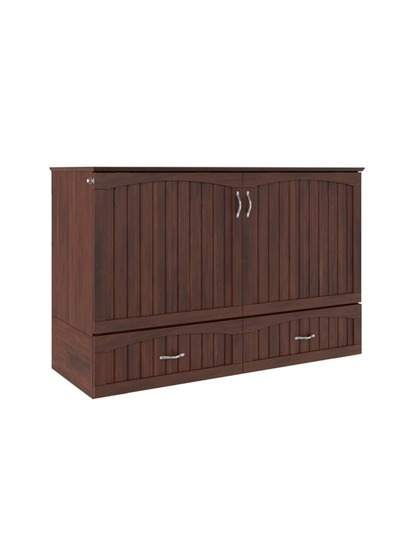 Bowery Hill Queen Murphy Bed Chest in Walnut