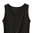 thumbnail image 5 of SAWOBUUN Women Polka Dot Tank Top Crew Neck Sleeveless Casual Slim Fit Summer Going Out Basic Top, 5 of 5