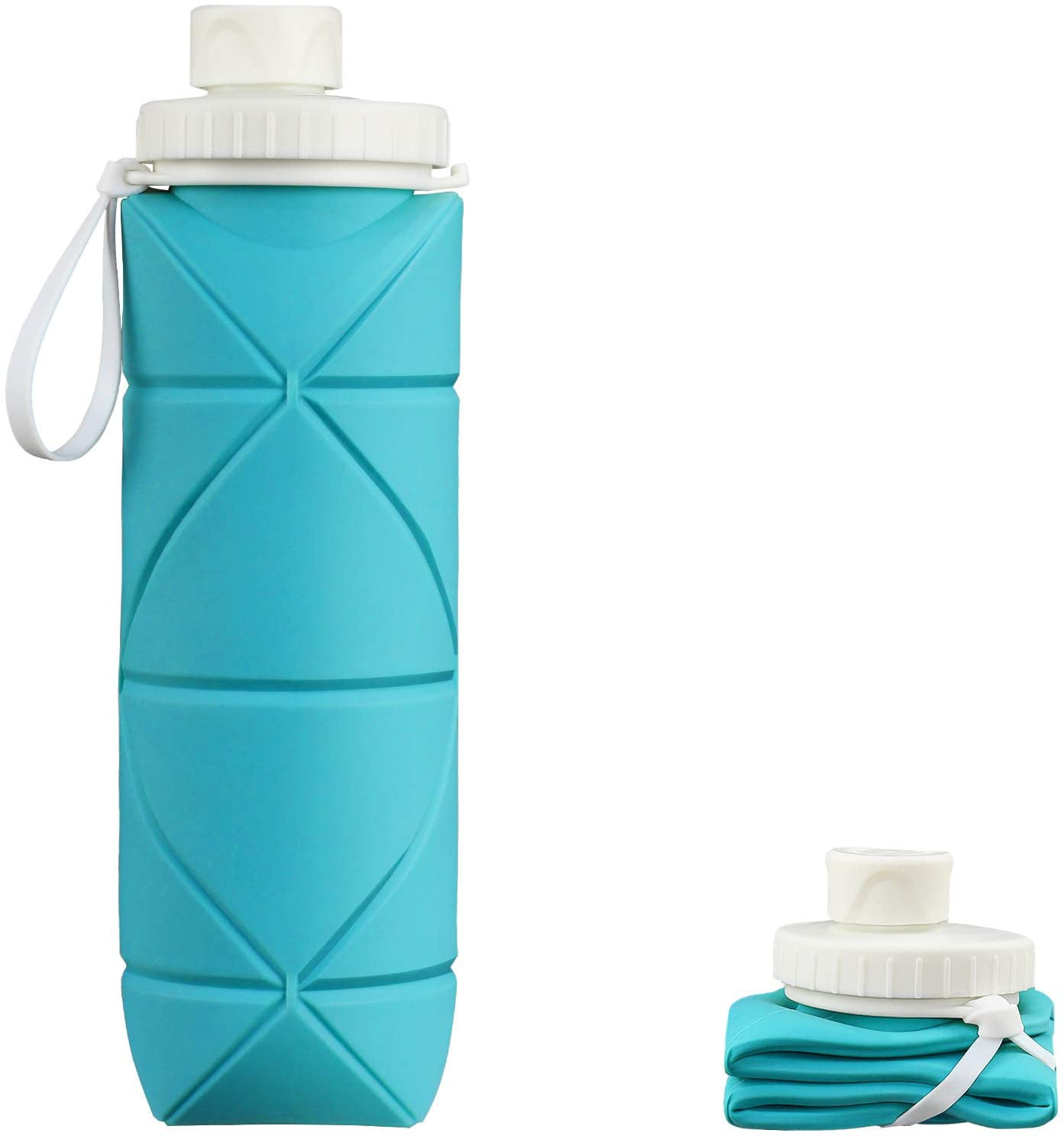 Collapsible Water Bottle BPA Free Leak Proof Silicone Folding Bottle 3 colours 