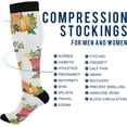 thumbnail image 4 of FREEAMG Thanksgiving Pumpkin Compression Socks for Men & Women Knee High Stockings for Running, Sport, Hiking & Travel, 4 of 7