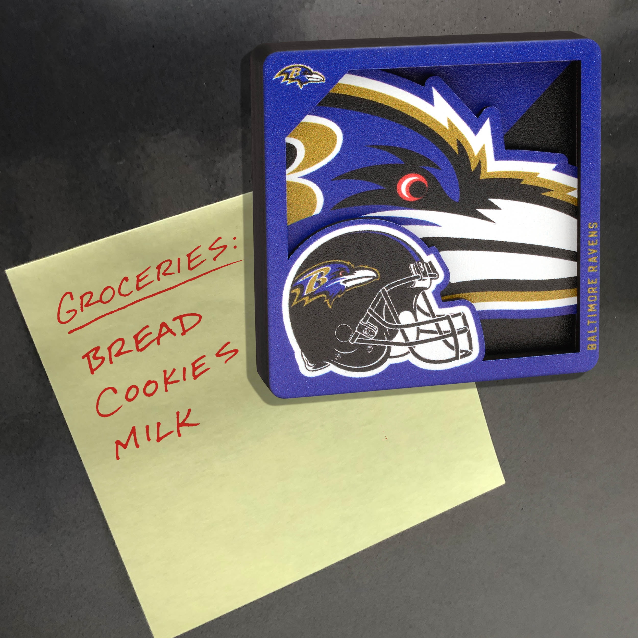 YouTheFan NFL Baltimore Ravens 3D Logo Series Magnet