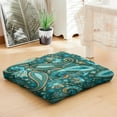 thumbnail image 3 of Paisley Meditation Pillow, Boho Yoga Floor Cushion for Sitting Comfort, Meditation Cushion for Reading, Relaxing, and Meditation Practice 22 x 22, 3 of 7