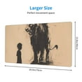 thumbnail image 2 of Rateoe Child And Lion Sketch Print Mouse Pad - Extended Large Gaming Mousepad,Non-Slip Stitched Edge,16x29.5 Inch, 2 of 8