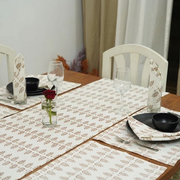 FABDIVINE- 16X70 Bohemian table runner, Classic style table runner, Darpan, Brown