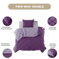 thumbnail image 3 of Lux Decor All-Season Twin Size Comforter Sets 2 PC, Reversible Bedding Set with Diamond Quilted Design Comforter and 1 Pillow Sham, Lightweight & Cozy Set de Cama Purple/Lavender, 3 of 9