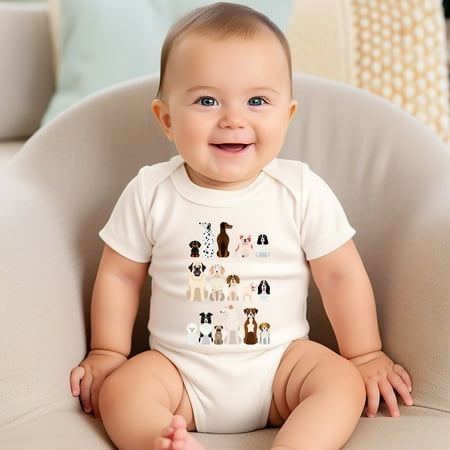 

Dog Lovers Lovers Kid s Tees Farm Animal Infant Bodysuits Pet Illustration Breeds Youth-Youth S (6-8) Shirt / Natural
