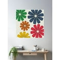 thumbnail image 2 of Color Wheel Floral Design Poster Wall Art, Modern Wall Decor For Living Room Bedroom, 24x24 UNFRAMED, 2 of 3