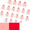 thumbnail image 4 of Elegant Short Wearable Red Heart Nails Almond Shape 24 Pack with Application Kit, 4 of 7