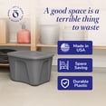 thumbnail image 5 of Homz 18 Gallon Stackable Plastic Storage Container with Snap-On Lid, (8 Pack), 5 of 10