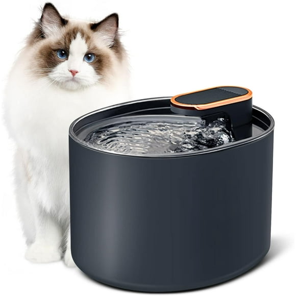 Cat Water Fountain, 3L Cat Water Fountain Cat Fountain Water Bowl Pet Water Fountain, Dark Blue