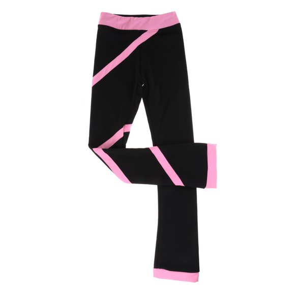 Pantalones de alto de lana para patinaje Mallas térmicas para niños y niñas Rosa 130cm Cola Pantalones de patinaje de ropa deportiva