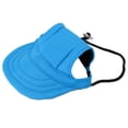 thumbnail image 4 of Sombrero de béisbol para perros Bling Bling Protección solar Cómodo ajustable para mascotas con orificios para las orejas Azul L, 4 of 12