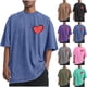 thumbnail image 1 of RKSTN Valentine's Day Gifts T Shirts for Men Oversized Crewneck Cotton Valentine Print Short Sleeves Shirts Tops Mens Casual Round Neck Sports Washed Distressed T-Shirts Loose Comfy Soft Tee Shirts, 1 of 6