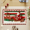 thumbnail image 6 of Hometravel Christmas Embroidery Rug, Holiday Theme Floor Mat for Living Room, Non-Slip Bathroom Kitchen Carpet, Festive Home Entrance Decor, 6 of 6