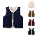 thumbnail image 3 of Gtoiithly Toddler Baby Boy Girl Vest Little Kids Sleeveless Button Down Cardigan Jacket Outerwear Casual Loose Waistcoat for Kids Blue 3-6 Months, 3 of 4