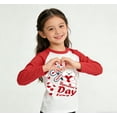 thumbnail image 3 of Little Hand Girls Valentine Top Love Graphic Cotton Dinosaur T Shirts 2Pcs 3T, 3 of 7