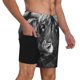 thumbnail image 2 of Balery Geometric Bull Design Bañador para hombre, shorts de playa de secado rápido con entrepierna y forro de compresión-Medium, 2 of 6