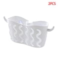 thumbnail image 1 of 2 Pieces Kithchen Sink Basket Bathroom Drain Shelf No Punch Suction Strainer Organizer Storage Holder, 1 of 8