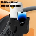 thumbnail image 3 of 2-in-1 Stroller Cup Holder with Phone Mount, Adjustable Drink Holder for Walker Wheelchair Bike Scooter, Baby Essentials, Gifts for New Mom, 3 of 9