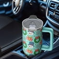 thumbnail image 5 of Snowman Holiday Tumbler 30oz Christmas Stainless Steel Coffee Cup, Winter Insulated Travel Mug with Handle and Straw, Gift for Women Men, 5 of 5