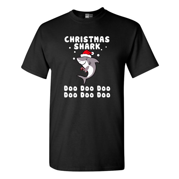Christmas Shark Doo Doo Doo Funny DT Adult T-Shirt Tee