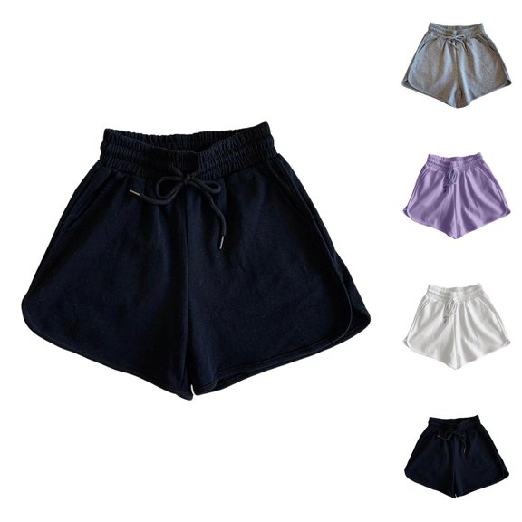 Shorts for Women 2026 Summer Plus Size Elastic Waist Drawstring Loose Fit Casual Shorts with Pockets Loungewear
