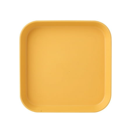 

Biplut 6-Inch Dinner Plate Food-grade Stackable Plastic Round Serving Dishes for Kitchen (Yellow 2)