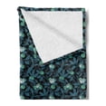 thumbnail image 2 of Botanical Soft Flannel Fleece Throw Blanket, Repetitive Pattern of Abstract Ornamental Spring Flowers and Leaves Graphic, Cozy Plush for Indoor and Outdoor Use, 50" x 70", Multicolor, by Ambesonne, 2 of 5