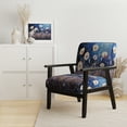 thumbnail image 2 of Designart "Cascading Blue Cornflowers II" White Floral Upholstered Accent Chair - Traditional Arm Chair For Living Room, 2 of 5