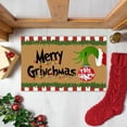 thumbnail image 1 of the Grinch Christmas Decor Christmas Door Mat Outdoor Welcome Mat For Front Door, Entryway Christmas Carpet, 23.7X 15.9 Inch Funny Door Mats , Anti-Slip Rug Decorations For Home, 1 of 3