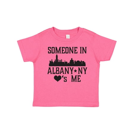

Inktastic Albany New York Skyline Someone Loves Me Gift Toddler Boy or Toddler Girl T-Shirt