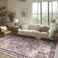 thumbnail image 2 of Lochas Vintage Accent Rugs Distressed Print Area Rug Low Pile Carpet for Living Room Bedroom Home Decor,Brown,5'x7', 2 of 6