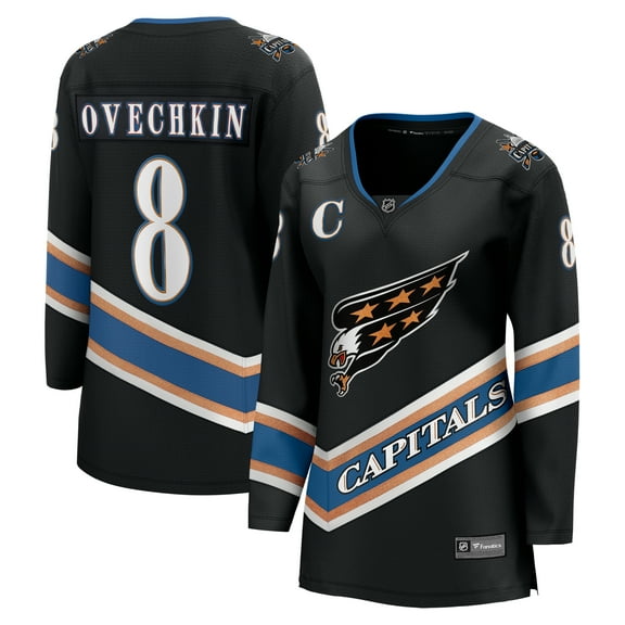 Women's Fanatics Alexander Ovechkin Black Washington Capitals 50th Anniversary Breakaway Jersey
