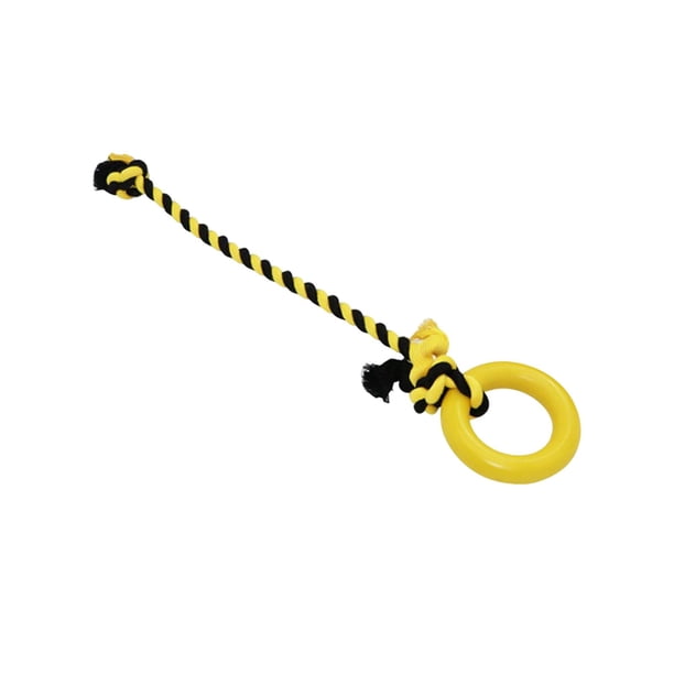 Juguetes para masticar, suministros para mascotas, masticadores agresivos, ejercicio, interactivo, juguete de tira y afloja para perros. Amarillo