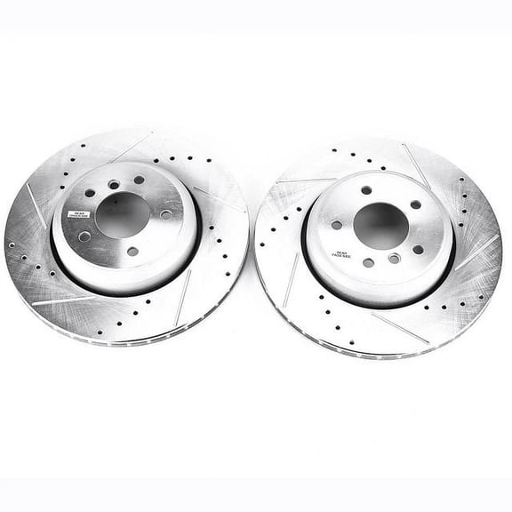 Power Stop Rear Pair of Drilled and Slotted Brake Rotors EBR1023XPR
