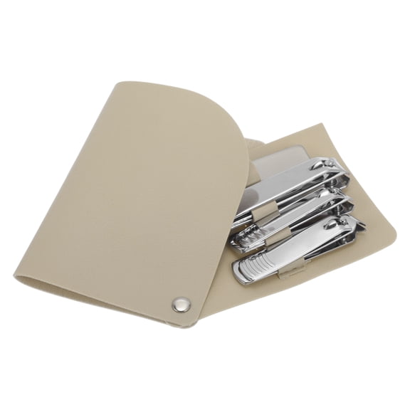 Unique Bargains 4 Pcs Round Tail Nail Clippers Set Toenail Clippers White