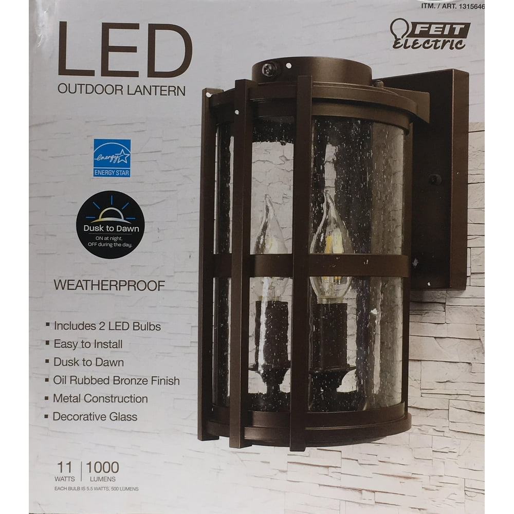 Feit Electric Dusk to Dawn Outdoor LED Lantern Weatherproof 11 W 1000