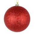 thumbnail image 1 of Vickerman N189103D Ornement Boule Brossée Rouge de 4 Po 6 par Sac, 1 of 3