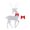 B, variant on Sylvtty Christmas Light Up Reindeer Decoration Outdoor Lighted Deer Family with Bow 2D Waterproof Metal Reindeer for Yard Patio Lawn Garden Party Decor