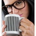 thumbnail image 2 of 3drose, Chic Black and Gray Vertical Stripes Over White Background, 11oz Mug, 2 of 6