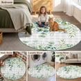 thumbnail image 5 of Eucalyptus Leaves Round Area Rug 3Ft Washable Small Circle Rugs for Kitchen Entryway, Summer Botanical Non-Slip Carpet Floor Mats Indoor Outdoor Carpet Runner Aesthetic Home Decor, 5 of 8
