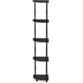 thumbnail image 4 of 5 Tier Corner Display Rack Multipurpose Shelving Unit, Dark Cherry/Black, 4 of 6