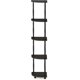 thumbnail image 4 of 5 Tier Corner Display Rack Multipurpose Shelving Unit, Dark Cherry/Black, 4 of 6