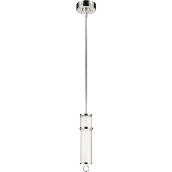 52755PNLED Kichler Lighting Riven - 15W 1 LED Mini Pendant-15.5 Inch Tall and 5 Inch Wide-Polished Nickel Finish