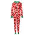 thumbnail image 4 of Tejiojio Christmas Matching Women Zipper Hooded Long Sleeve Ladies Christmas Printed Jumpsuit Pyjamas, 4 of 8