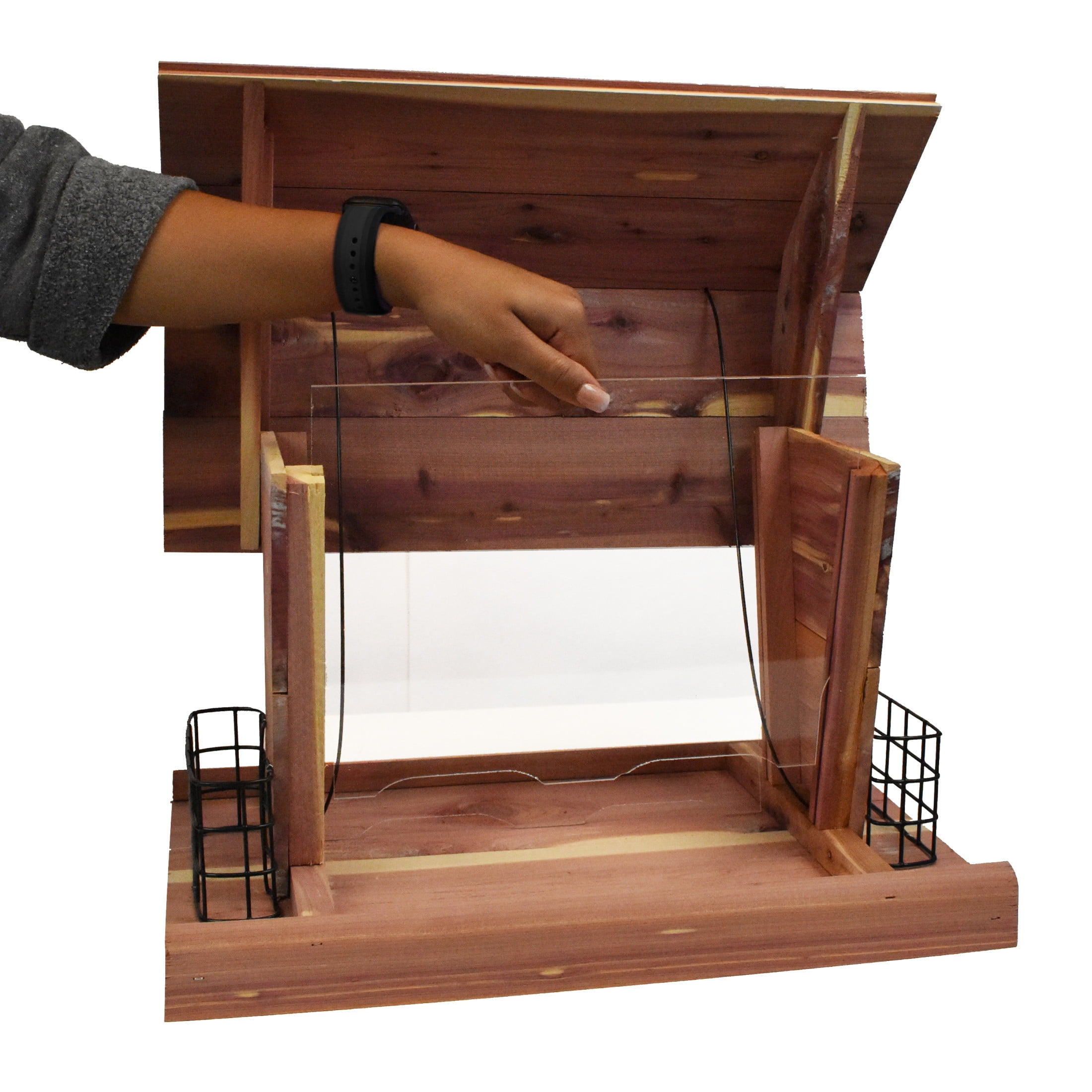 Pennington Cedar Grand Chalet 14 lb Capacity Bird Feeder / 2.5lb Bird Seed All In One Kit 1 Each