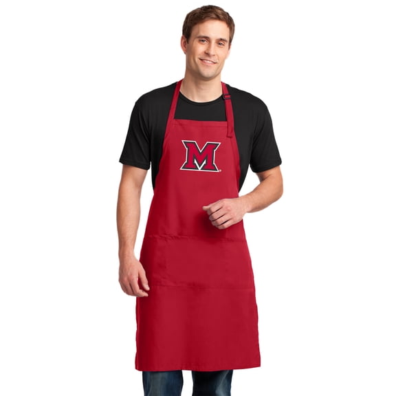 Large Mens Miami University Apron or OFFICIAL Miami University Large Aprons for Women - For Barbecue Grilling Tailgating or Kitchen